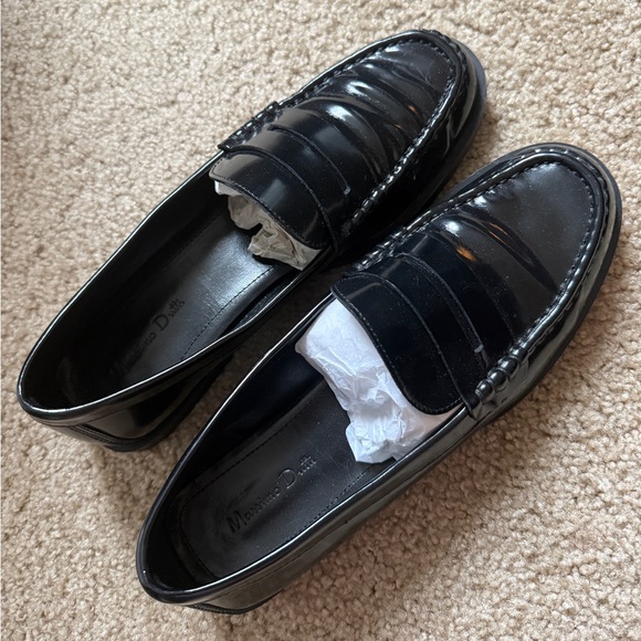 Massimo Dutti Leather Penny Loafers (Size 8) - Picture 2 of 4